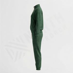 Conjuntos Deportivos de Felpa de Algodón Puro para Mujer, Elegantes, con Etiqueta de Logotipo Personalizable, de Alta Calidad, Suaves y Cálidos para Gimnasio - Product Image 3