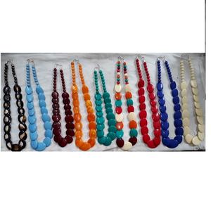 Collier tendance en résine transparente de grande taille, style bohème, avec pendentif goutte d'eau, crabe, homard, rouge peint, bijoux de vacances - Product Image 2