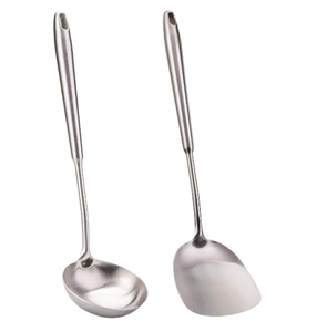 Cucharón de cocina de metal de calidad superior con mango largo de acero inoxidable pulido dorado brillante de Sellar y proveedor - Product Image 6