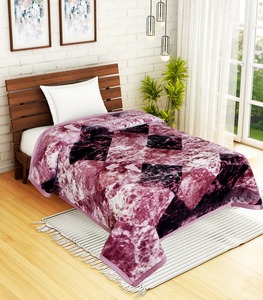 Manta de invierno pesada árabe de doble capa suave, tamaño King, manta de visón Raschel coreana gruesa de 2 capas de lujo - Product Image 1