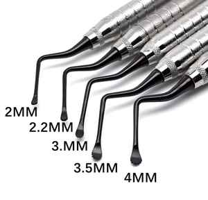 Venta al por mayor ul-amin Manual set de 5 Dental Gracey hueso dentado cureta plateado recubierto calidad instrumento periodontal herramienta - Product Image 3