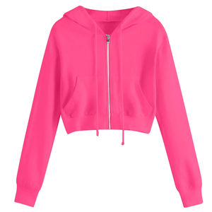 Sweat-shirt à capuche court personnalisé pour femme, sweat-shirts et pulls décontractés pour femme, pull court oversize pour femme - Product Image 3