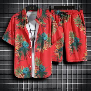 Conjunto estampado de calidad Premium, conjunto de camisa y pantalones cortos hawaianos de secado rápido, ropa de moda para hombre, trajes informales estampados de verano - Product Image 6