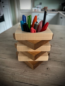 Portalápices de Madera de Acacia, Artesanía de Lujo, Portalápices Personalizado para Oficina, Soporte de Madera para Bolígrafos - Product Image 2