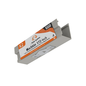 Systèmes solaires K2 Rail en aluminium anodisé de 172 pouces pour toits métalliques - Product Image 2