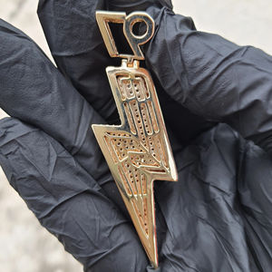 High Quality Lab Grown Diamond 10k <b>Solid</b> <b>Gold</b> Hip Hop <b>Pendant</b> Round Cut VVS2 E Color Fine Jewelry Wholesale Manufacturer - Product Image 2