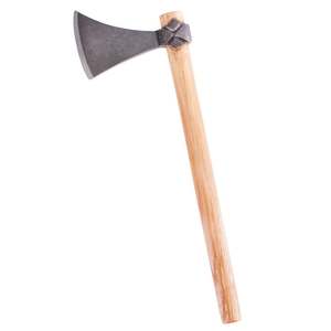 Hache de combat viking forgée, hache à barbe, hache à manche en bois, acier au carbone de qualité industrielle, acier damas, longue barbe - Product Image 2