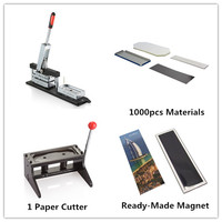 Machine à fabriquer des aimants rectangulaires en étain de 115*40MM à bon prix + Coupe-papier + 1000 pièces de fournitures magnétiques