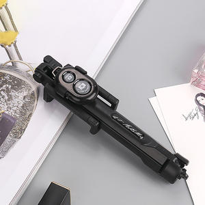 Palo DK-S03 Mini Selfie Stick pour Bluetooth activé avec lumière LED pour iPhone et téléphone portable Photographie Noir - Product Image 1