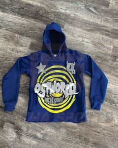 Sudadera con capucha personalizada de alta calidad, sudaderas con capucha bordadas para hombre, Jersey Unisex de algodón con estampado de pantalla polar para hombre - Product Image 2