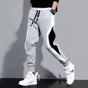 Pantalon de jogging décontracté à coupe étroite pour hommes Style cargo Streetwear à la mode pour les activités de fitness et de gymnastique Taille moyenne devant plat - Product Image 3
