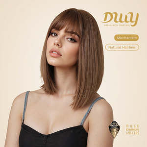 DWY 13 Inches Mixed Color <b>Bob</b> <b>Wig</b> Short Straight Lace Front with High Temperature Fiber Glueless Braids High Quality - Product Image 2