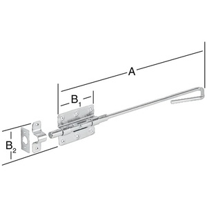 Barra de Acero Galvanizado en Azul VORMANN, 400 mm de Longitud, 100 mm de Ancho, 16 mm de Diámetro, Herramientas de Jardín - Product Image 1