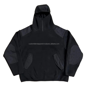 Wholesale Custom Printed Embroidered <b>Mens</b> Reversible <b>Sherpa</b> <b>Fleece</b> Full Face Zip-Up <b>Hoodie</b> Winter Soft Fabric Warm Polar - Product Image 1