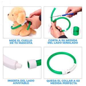 Collare per Animali Domestici con Luce LED Ricaricabile USB, Stile Semplice in Nylon e TPU con Stampa in Silicone, Taglia L, Guinzaglio per Cani e Gatti - Product Image 5