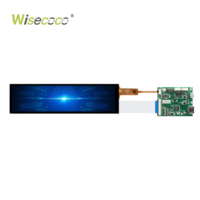 8.8 Inch 1920x480 IPS Bar Touch LCD Panel 600 Nits Stretched LCD Display with Driver Board for Computer Case Secondary Screen