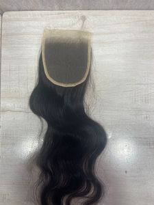 24 pouces 5/5 fermeture Remy Machine Double trame cheveux tissage Extensions bouclés suisse dentelle avant Base brut indien cheveux Bundles courts - Product Image 4