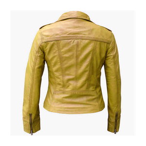 Vestes pour femmes en gros 2025 hiver dames en cuir véritable veste Bomber Style mode moto Auto Racing - Product Image 4