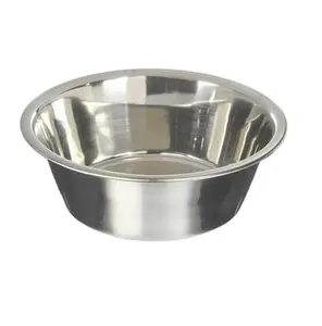 Stainless steel pet single bowl thickened anti-overturning cat food plastic edge color printing cat bowl dog bow