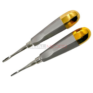 Ensemble de 2 élévateurs à dents supérieurs et inférieurs Proximateur dentaire élévateur droit 3mm et 4mm Instruments médicaux dentaires en acier inoxydable - Product Image 5