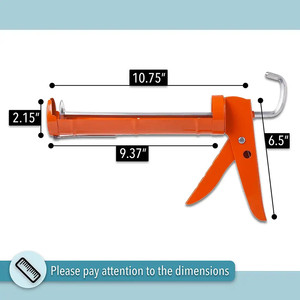 Vente en gros de pistolets à calfeutrer électriques en acier de 9 pouces, cartouche en onces, support personnalisé, déclencheur industriel DIY, poignée à cliquet, OEM - Product Image 2