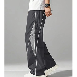 Pantalon cargo parachute multi-poches personnalisé en nylon coupe ample coupe-vent du fabricant - Product Image 5