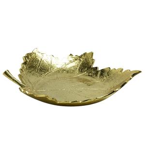 Plateau décoratif à feuilles en aluminium Plateau doré décoratif standard de luxe pour maison et hôtel Produit de haute qualité - Product Image 3