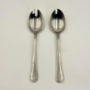 Nuevo Juego de 2 Cucharas de Acero Inoxidable, Cuchara para Ensalada, Cuchara Integrada, Hecha a Mano, para Hotel, Restaurante, Mango Largo, para Platos y Comidas - Product Image 1