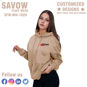 เสื้อฮู้ดดี้ผู้หญิง OEM สั่งทำพิเศษ ทรงโอเวอร์ไซส์ ผ้าฝ้าย 100% เสื้อพูลโอเวอร์แบบครอป เสื้อฮู้ดสตรีทแวร์ แจ็คเก็ตผ้าฟลีซ 360 กรัม แฟชั่นฤดูหนาว - Product Image 4