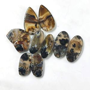 Par de piedras preciosas de ágata de pavo raro Natural para pendientes Par de gemas naturales para pendientes Piedras preciosas sueltas de la mejor calidad Fábrica con taladro - Product Image 2