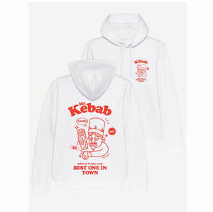 Custom Regular Cotton Hoodie White Sudadera Mr. Kebab Hoodie - Product Image 1