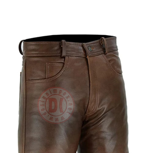 Pantalones de Cuero para Hombre, Estilo Casual, Color Sólido, Bordados, Cintura Media, Deportivos, Resistentes al Viento, Superventas, Ropa Urbana - Product Image 1