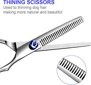 Kit de ciseaux de toilettage professionnel pour chien, ciseaux pour chien revêtus de titane pour le toilettage, kit de cisailles de toilettage 5 en 1 pour chiens chat animal de compagnie - Product Image 5
