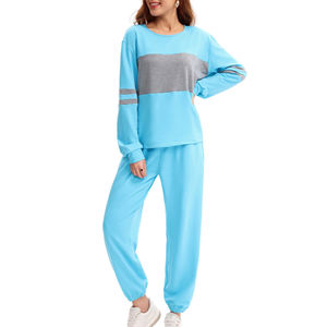 Ensemble de sweats à capuche et pantalons de survêtement en coton de haute qualité pour femmes personnalisable 2 pièces Style décontracté ensembles de survêtements pour femmes - Product Image 1