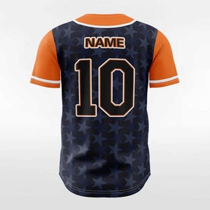 Maillots de baseball/softball imprimés respirants et à séchage rapide OEM, design personnalisé unisexe pour hommes, 100% polyester, col rond, vente en gros - Product Image 2