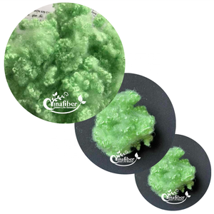 Fibra cortada de poliéster reciclada de bajo precio 100% copos de PET grado verde HCS para textiles para el hogar juguetes suaves edredón Material de relleno - Product Image 4