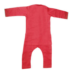 ชุดคุรตะ ชัลวาร์ปักลายสำหรับเด็กผู้ชาย - สีมารูน - Product Image 3
