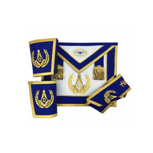 Delantal Masónico de Cuero y Terciopelo Hecho a Mano de Primera Calidad, Delantal Masónico Personalizado con Diseño de Símbolo Masónico - Product Image 1