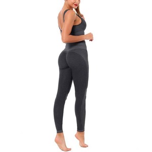 Sport Girls Fitness Sport Wear High Elastic <b>Women</b> Yoga set High Impact Gym Bra and Breathable Yoga <b>Leggings</b> Set - Product Image 4
