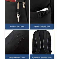 Meilleur article Sac à dos unisexe pour ordinateur portable Sac à dos imperméable en nylon et néoprène textile