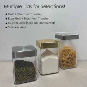 Holar-recipiente de plástico transparente para alimentos, organización de almacenamiento prémium, tapa de plata cuadrada, hecho en Taiwán - Product Image 6