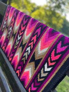 Western Show Horse Saddle Blanket Diseño de Nueva Zelanda Manta de sillín de lana hecha a mano Top Wool Saddle Pad Size - Product Image 2