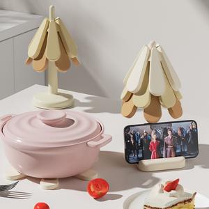 Décoration <span class=keywords><strong>de</strong></span> table <span class=keywords><strong>Plat</strong></span> personnalisé Design turc Casseroles pliables Plats chauds Arbre Pot Tapis <span class=keywords><strong>de</strong></span> cuisine <span class=keywords><strong>Dessous</strong></span> <span class=keywords><strong>de</strong></span> <span class=keywords><strong>plat</strong></span> - Product Image 2