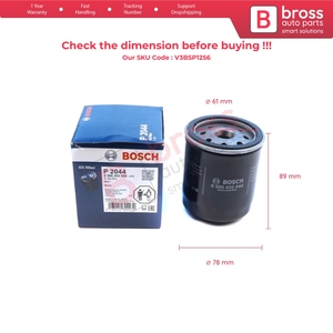 กรองน้ำมันเครื่องแท้ V3BSP1256 รุ่น P 2044 0986452044 สำหรับ Voyager / Grand Voyager III Stratus JA JX Cirrus Voyager II ES - Product Image 5