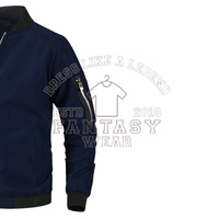 FANTASY WEAR OEM Nouvelle Arrivée Vente en Gros & Conception Personnalisée Veste Courte en Cuir Brodé avec Lettres pour Hommes, Blouson Bomber Certifié CE ISO