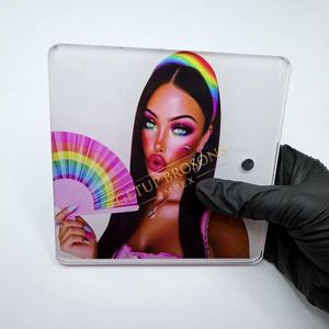 Paleta de acrílico profesional para extensiones de pestañas, soporte para pestañas, herramientas para artistas de pestañas, suministros para salón de belleza - Product Image 1