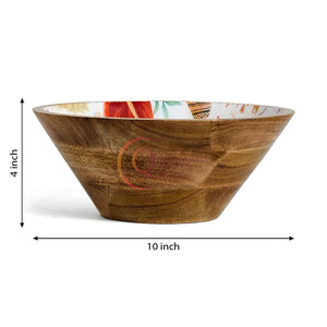 Cuenco de madera de diseño moderno más vendido, utensilios de cocina multiusos, cuenco de comida para ensaladas y frutas, cuenco para servir, precio directo de fábrica - Product Image 1