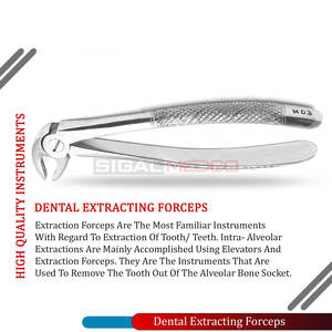 Fórceps de extracción MD3 para incisivos inferiores Cuspids Bicúspides y Roots Instrumento de extracción dental de precisión Cirugía oral - Product Image 4