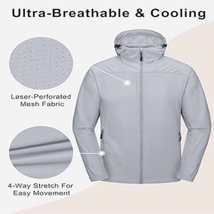 Chaqueta de lluvia cómoda ligera de alta calidad para hombres Chaqueta de lluvia transpirable hecha en fábrica para hombres para invierno - Product Image 5