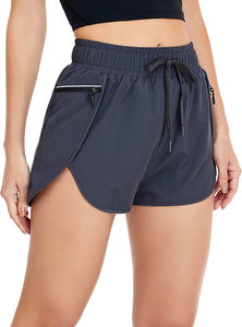 96% Nylon 4% Spandex True Fit pantalones cortos de cintura alta para mujer bolsillo oculto y forro transpirable diseño cómodo y elegante - Product Image 5